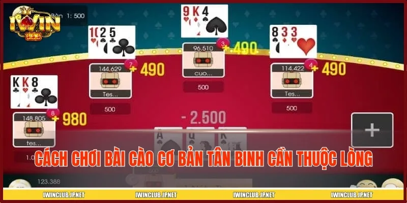 Quy trình chia bài và tính điểm Bài Cào cơ bản tại IWIN